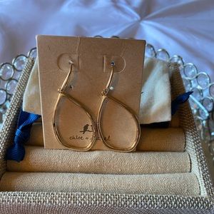 Chloe and Isabel earrings gold dangles.
